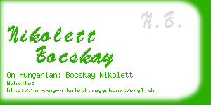 nikolett bocskay business card